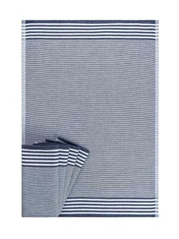 Elizabed 5-delige set: theedoeken blauw