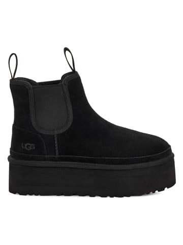 UGG Lammfell-Chelsea-Boots "W Neumel Platform Chelsea" in Schwarz