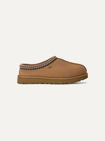 UGG Kapcie "Tasman" w kolorze jasnobrązowym z wełny jagnięcej