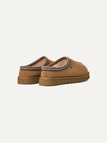 UGG Leder-Hausschuhe "Tasman" in Hellbraun