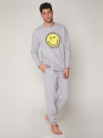 Smiley World Pyjama in Hellgrau