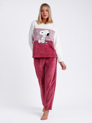 Peanuts Pyjama in Weiß/ Rosa