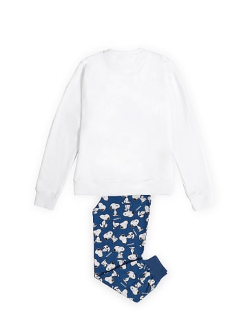 Peanuts Pyjama in Weiß/ Blau