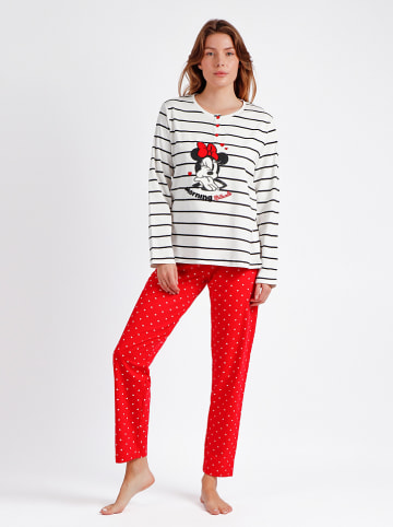 Disney Pyjama in Weiß/ Rot
