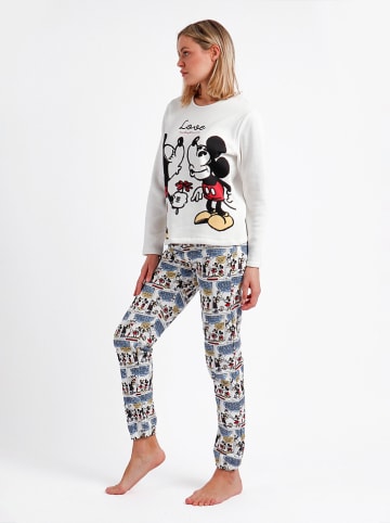 Disney Pyjama in Weiß/ Schwarz