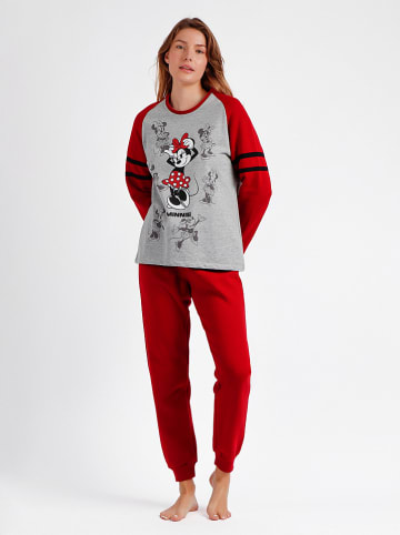 Disney Pyjama in Hellgrau/ Rot