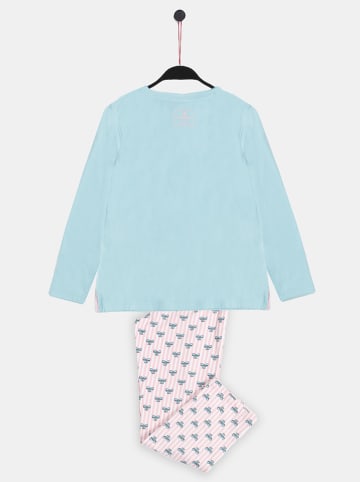 admas Pyjama in Hellblau/ Rosa