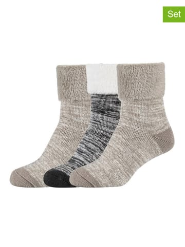 camano 3-delige set: sokken zwart/taupe