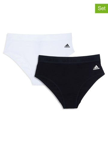 adidas 2-delige set: tailleslips wit/zwart