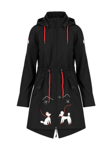 Blutsgeschwister Parka "Swallowtail Promenade" in Schwarz/ Rot