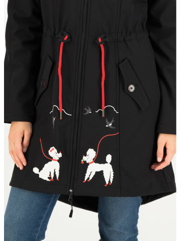 Blutsgeschwister Parka "Swallowtail Promenade" in Schwarz/ Rot