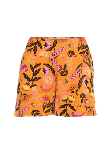 Blutsgeschwister Shorts "Full Bloom Petite" in Orange/ Schwarz/ Rosa
