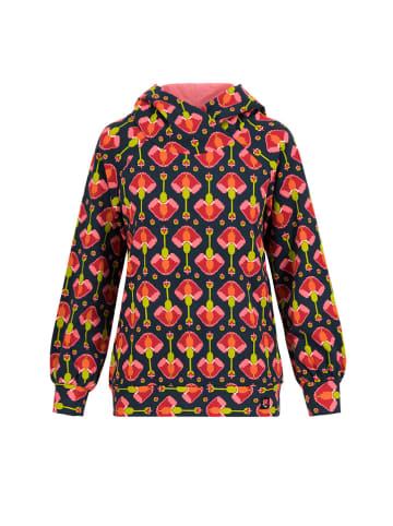 Blutsgeschwister Bluza "Hooded Heart" w kolorze granatowo-koralowym