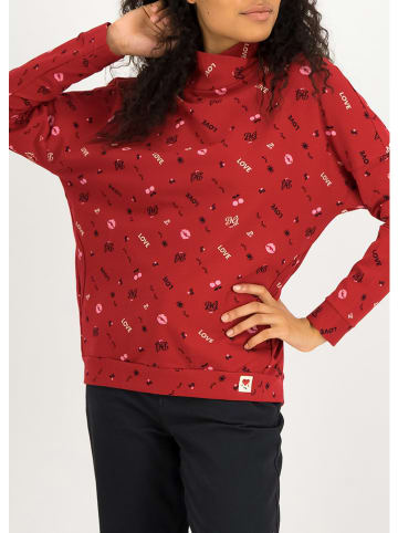 Blutsgeschwister Sweatshirt "Boxy Sweater" in Rot/ Schwarz