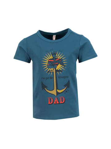 Blutsgeschwister Shirt "Strongest Dad" in Blau