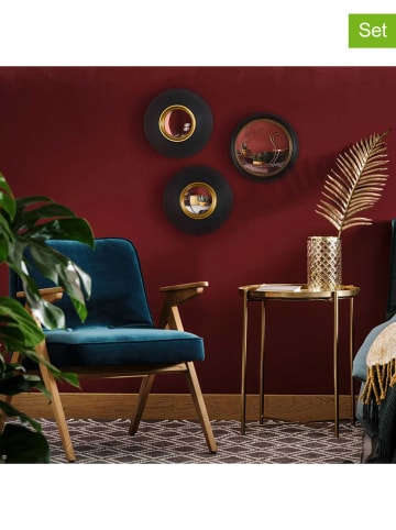 The Concept Factory 3er-Set: Spiegel in Schwarz - Ø 25,5 cm