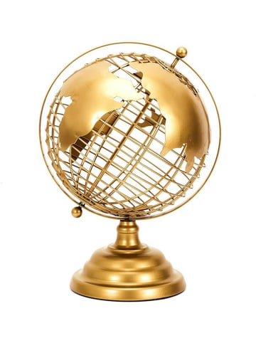 The Concept Factory Decoratieve wereldbol goudkleurig - (H)28 x Ø 20,5 cm