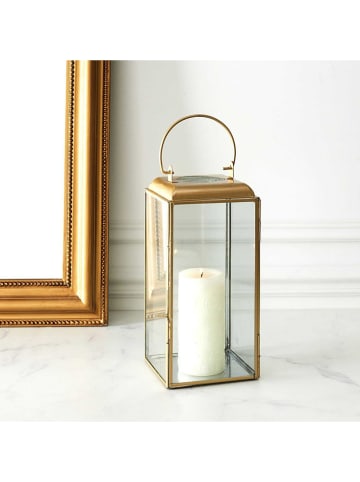 The Concept Factory Lantaarn goudkleurig - (B)15 x (H)35 x (D)15 cm
