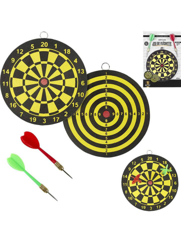 The Concept Factory 2-delige set: dartspellen geel/zwart - Ø 15 cm