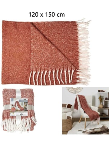 Ethnical Life Plaid in Terrakotta - (L)150 x (B)120 cm