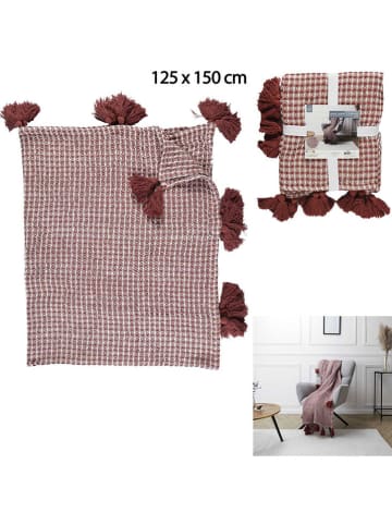 Ethnical Life Plaid rood - (L)150 x (B)120 cm