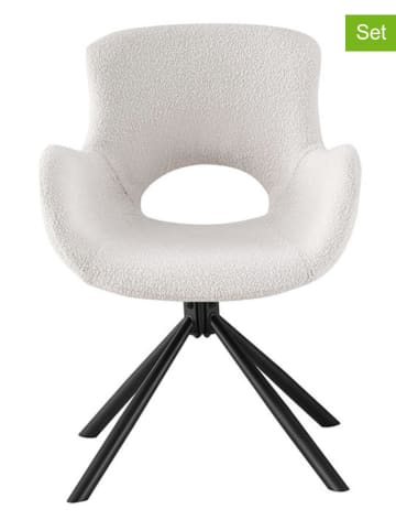 House Nordic 2er-Set: Esszimmerstühle in Creme - (B)59 x (H)82,5 x (T)43 cm