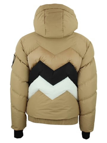 Peak Mountain Ski-/ Snowboardjacke "Arulis" in Beige/ Schwarz/ Weiß