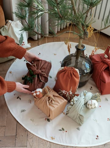 FABELAB Geschenkbeutel "Mistletoe" in Braun - (B)23 x (H)30 cm