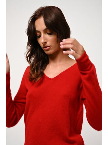 AUTHENTIC CASHMERE Kaszmirowy sweter "Galise" w kolorze czerwonym
