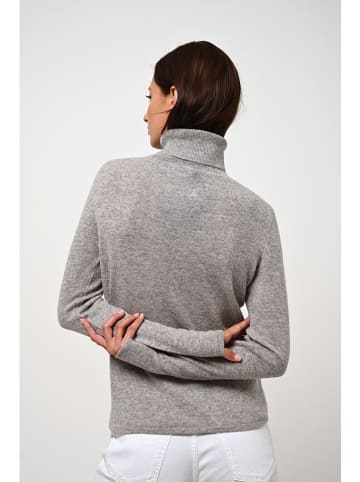 AUTHENTIC CASHMERE Kasjmieren coltrui "Bise" grijs