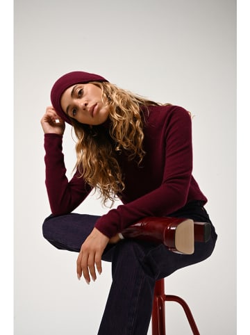 AUTHENTIC CASHMERE Kasjmieren coltrui "Bise" bordeaux