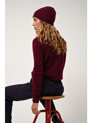 AUTHENTIC CASHMERE Kasjmieren coltrui "Bise" bordeaux