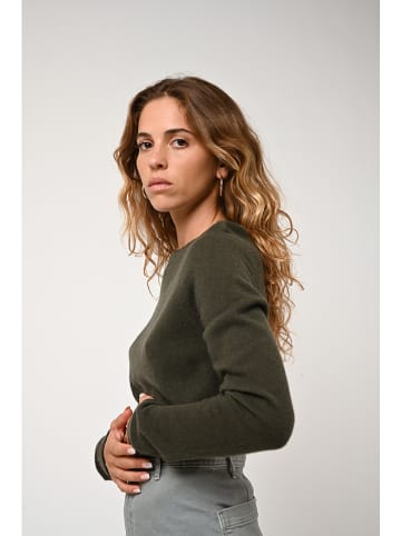 AUTHENTIC CASHMERE Kaszmirowy sweter "Ecrin" w kolorze khaki