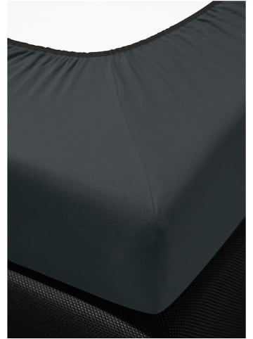 Bierbaum Mako-Satin Spannbettlaken in Schwarz
