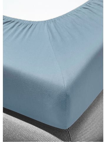 Bierbaum Biber-Spannbettlaken in Blau