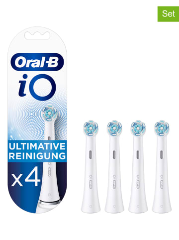 Oral-B 4er-Set: Ersatz-Bürstenköpfe "iO" in Weiß