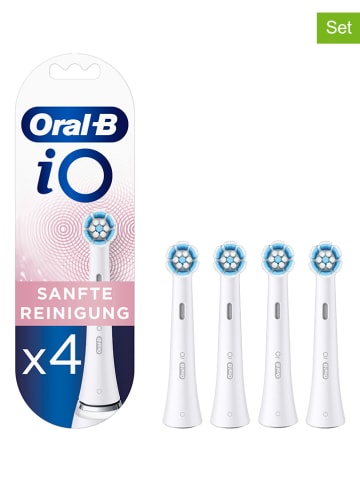 Oral-B Wymienne końcówki (4 szt.) "Oral-B iO - Sensitive" w kolorze białym