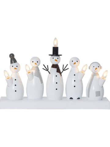 STAR Trading Lampa dekoracyjna "Snowman" w kolorze białym - 46 x 28 cm