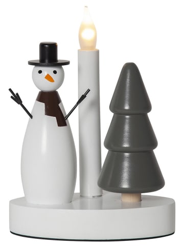 STAR Trading Ledvensterlamp "Christmas Joy" wit/grijs - (L)21 x (B)16 cm