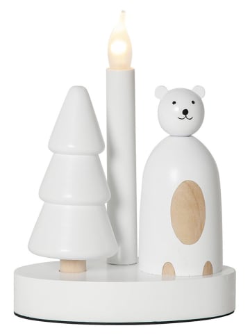 STAR Trading Lampa dekoracyjna LED "Christmas Joy" w kolorze białym - 21 x 16 cm