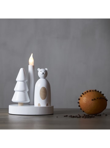 STAR Trading Lampa dekoracyjna LED "Christmas Joy" w kolorze białym - 21 x 16 cm