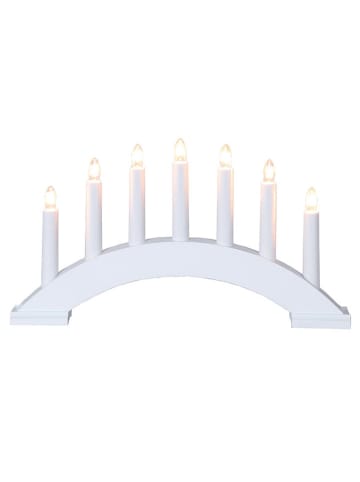 STAR Trading Fensterleuchter "Bea" in Weiß - (L)39 x (B)22 cm