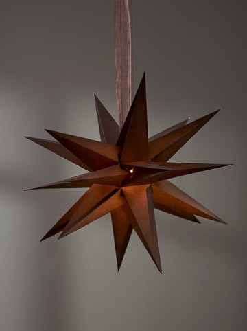 STAR Trading Gwiazda papierowa "December" w kolorze brązowym - Ø 35 cm