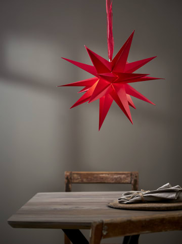 STAR Trading Gwiazda papierowa "December" w kolorze czerwonym - Ø 35 cm