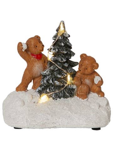 STAR Trading Dekoracyjna figurka LED "Tedville" ze wzorem - 18 x 16 x 13 cm