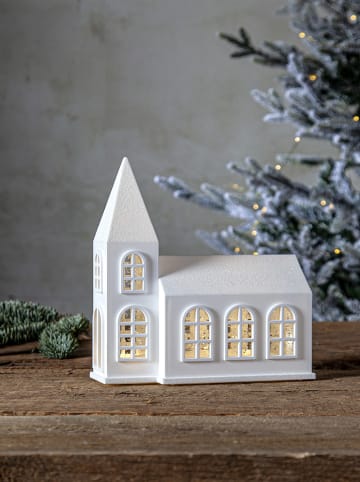 STAR Trading LED-Dekofigur "Vinter" in Weiß - (L)20,5 x (B)19,5 cm
