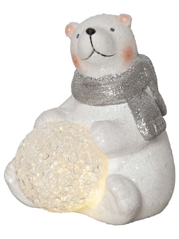 STAR Trading Figurka dekoracyjna LED "Polare" w kolorze białym - 12 x 11 cm