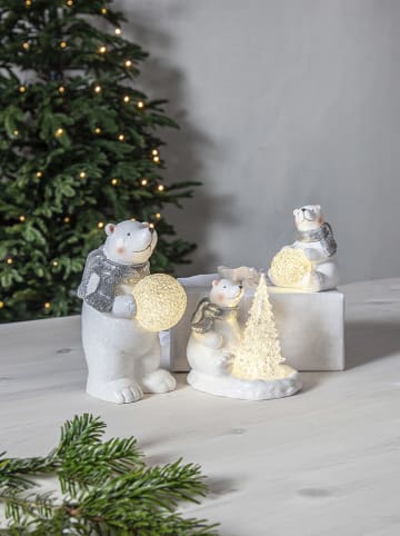STAR Trading Figurka dekoracyjna LED "Polare" w kolorze białym - 12 x 11 cm