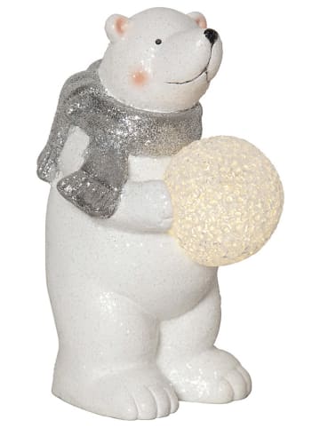 STAR Trading Dekoracyjna figurka LED "Polare" w kolorze białym - 20,5 x 15 cm