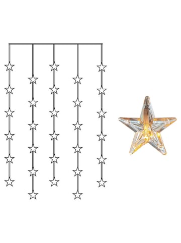 STAR Trading LED-Lichtervorhang "Star Curtain" in Warmweiß - (L)120 x (B)90 cm
